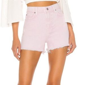 High Waist Short With Fray Hem in Mineral Pink
7 For All Mankind